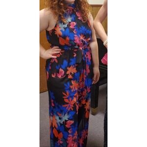 Floral Sleeveless Jumpsuit